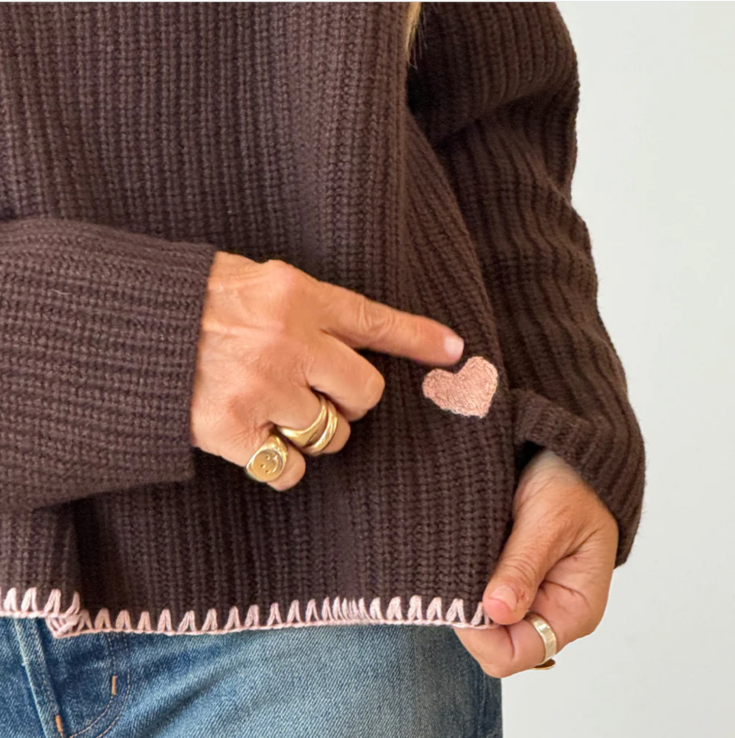 KERRI ROSENTHAL | MARLOW CASHMERE SWEATER | COCOA