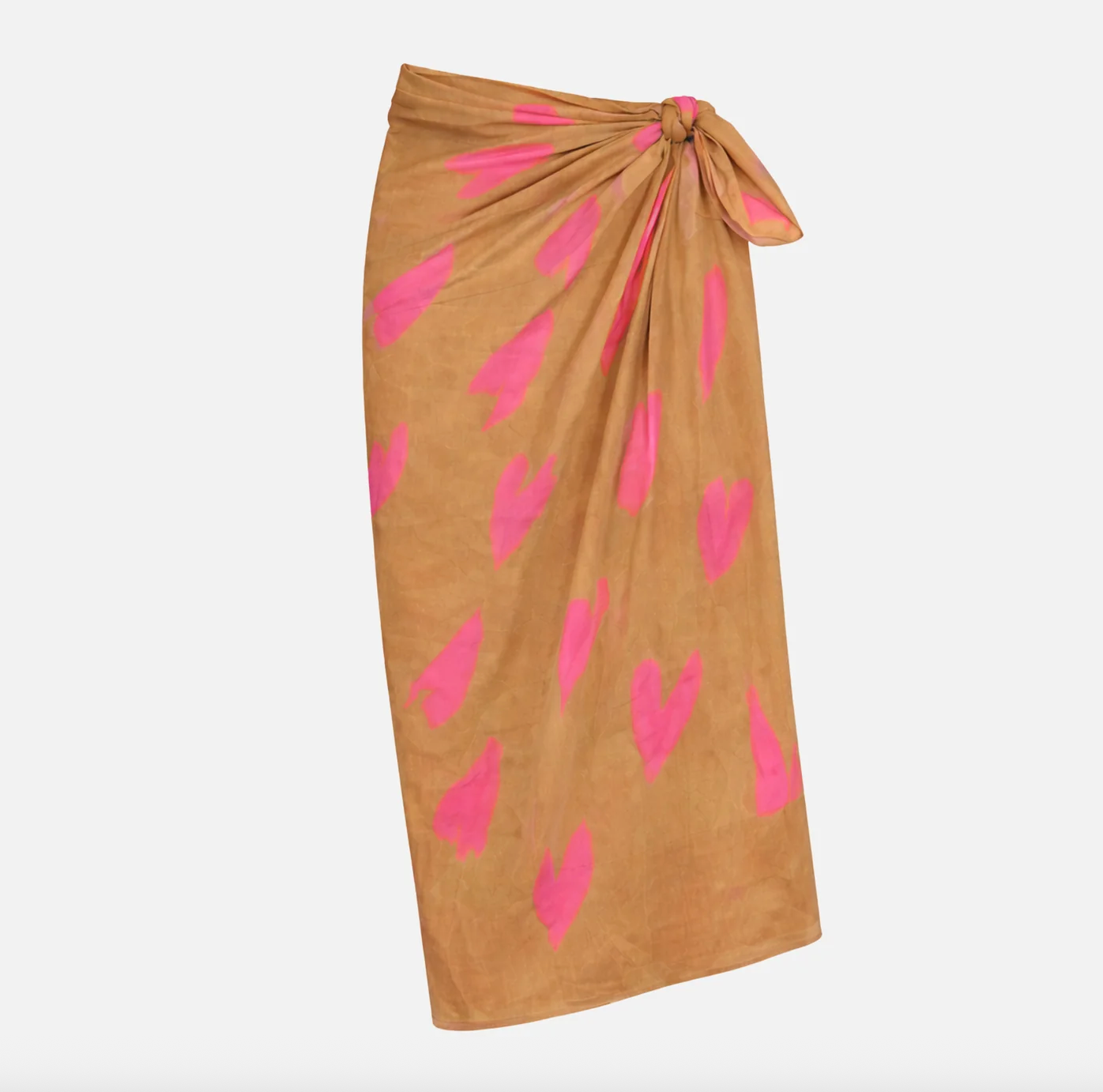 KERRI ROSENTHAL | IKAT HEART SARONG | LARK-PINK PALM