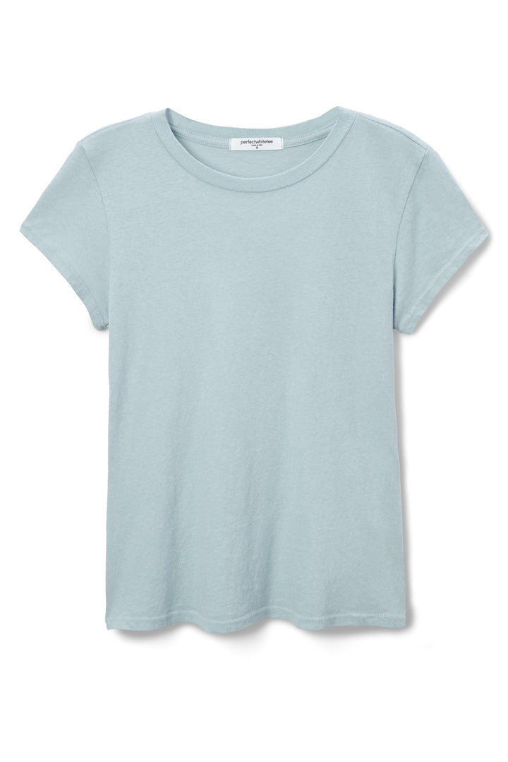 Perfect White Tee | Sheryl Recycled Baby Tee | Celestial Blue