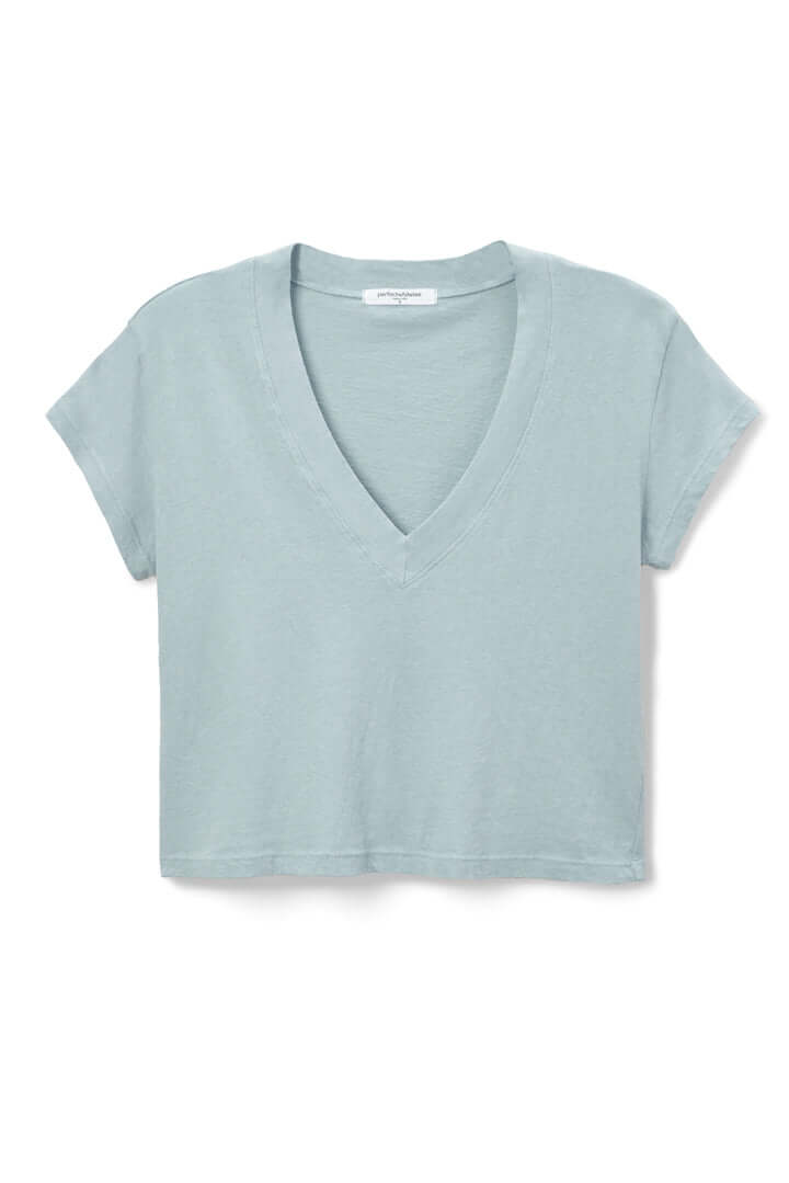 Perfect White Tee | Alanis Recycled V-Neck | Celestial Blue