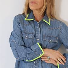 KERRI ROSENTHAL | PIA DENIM WESTERN SHIRT | TRUE DENIM