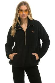 AVIATOR NATION | TEDDY APRES' HALF ZIP | BLACK