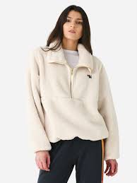 AVIATOR NATION | TEDDY HALF ZIP | WHITE