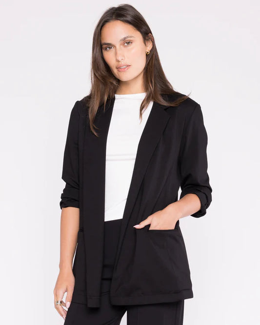 RIPLEY RADER/Ponte Knit Oversized Blazer/Black