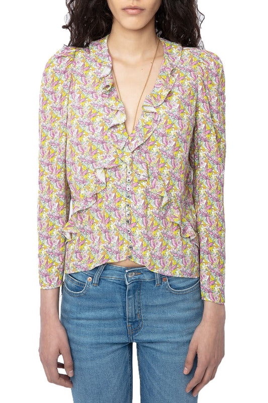 Zadig & Voltaire | Tresse Crepe Liberty Wings Blouse