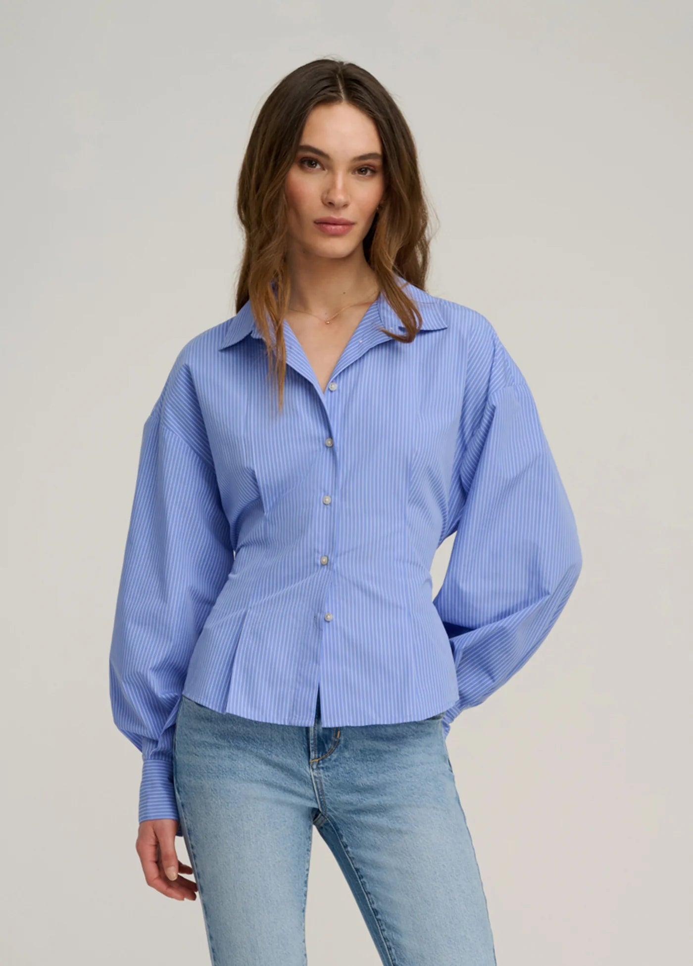 FAVORITE DAUGHTER | BACK STORY TOP | BLUE WHITE STRIPE