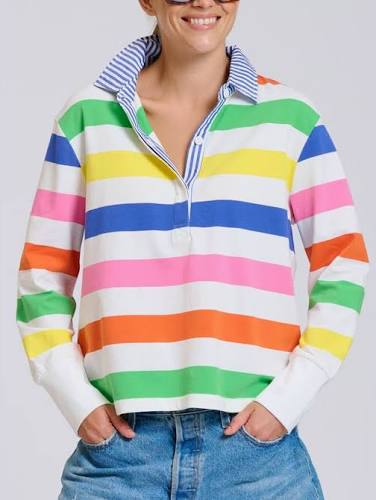 SHIRTY | SANDY RUGBY SWEATSHIRT | BRIGHT STRIPE