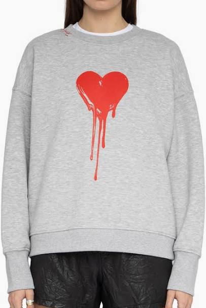 ZADIG & VOLTAIRE | OSCAR PMO FLOWING HEART | GRIS