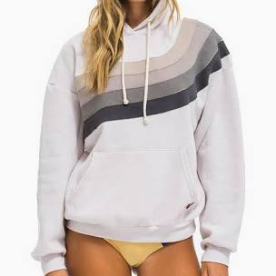 AVIATOR NATION | WAVE STRIPE HOODIE | DOVE