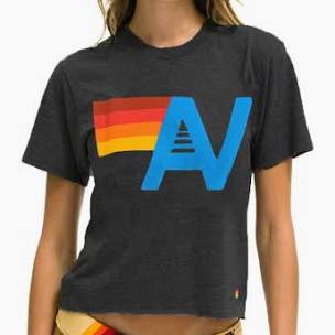 AVIATOR NATION | LOGO BOYFRIEND TEE | CHARCOAL