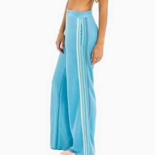 AVIATOR NATION | WIDE LEG SWEATPANT | AQUA