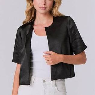 J.SOCIETY | SHORT SLEEVE BOMBER | BLACK