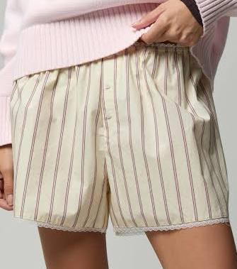 ASHER | LUNA POPPLIN SHORTS | MISTY ROSE STRIPE