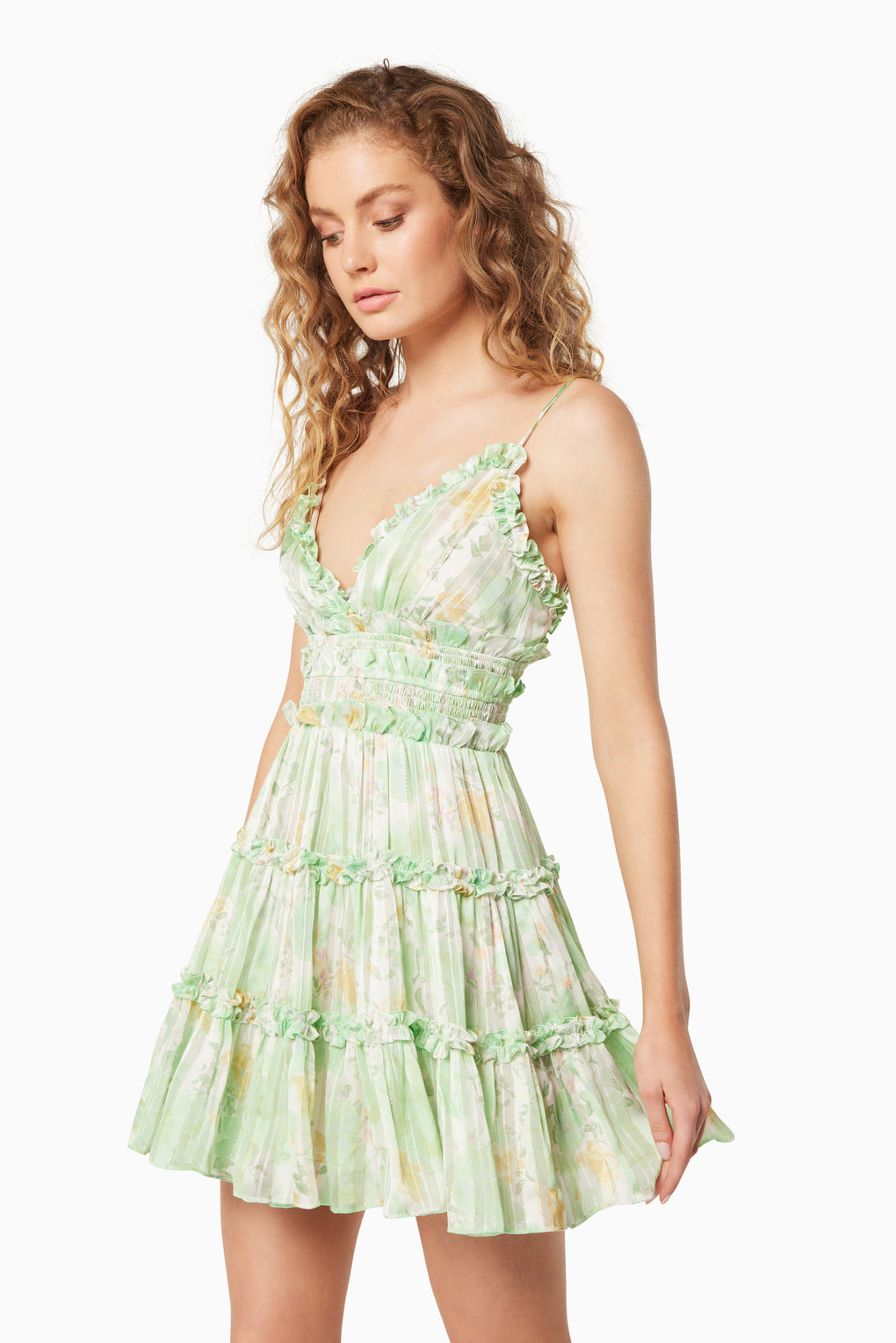 Elliatt | Morgana Dress | Green Floral Multi