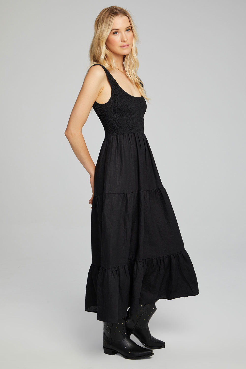 Saltwater Luxe | Memphis Midi Dress | Black