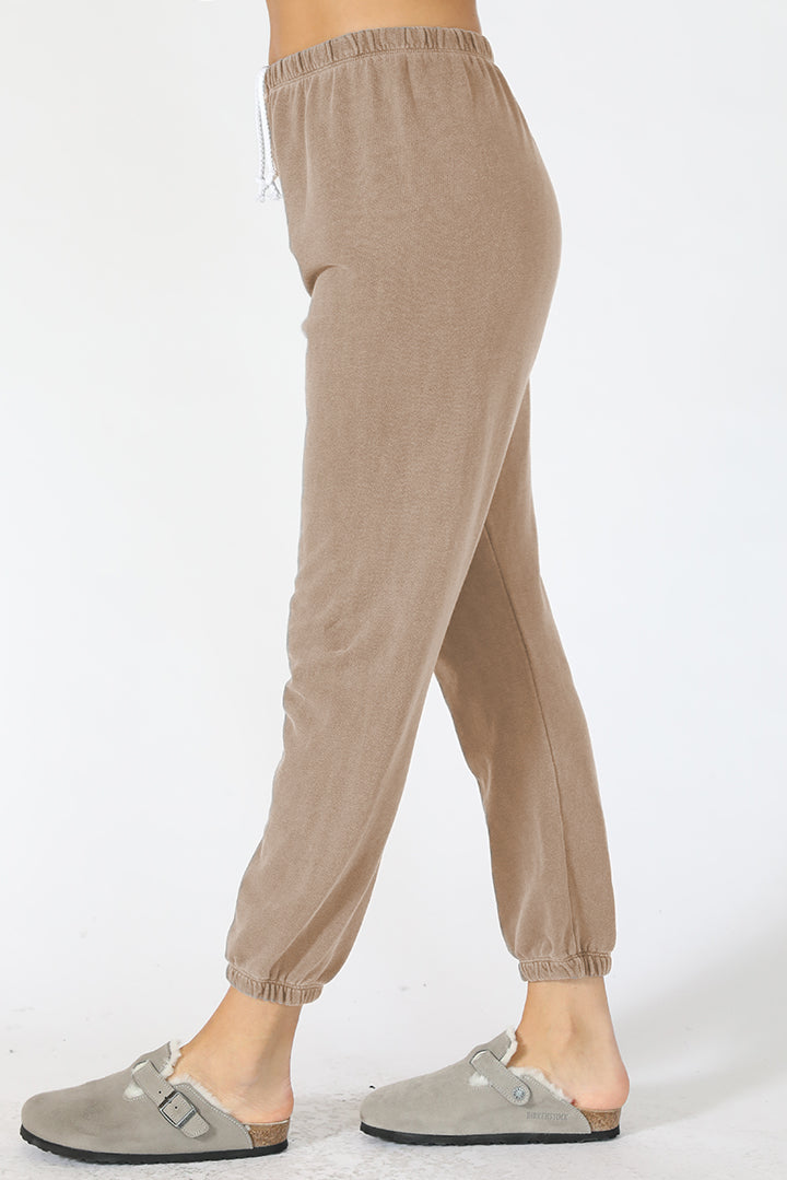 Perfect White Tee | Johnny French Terry Slouchy Jogger | Camel